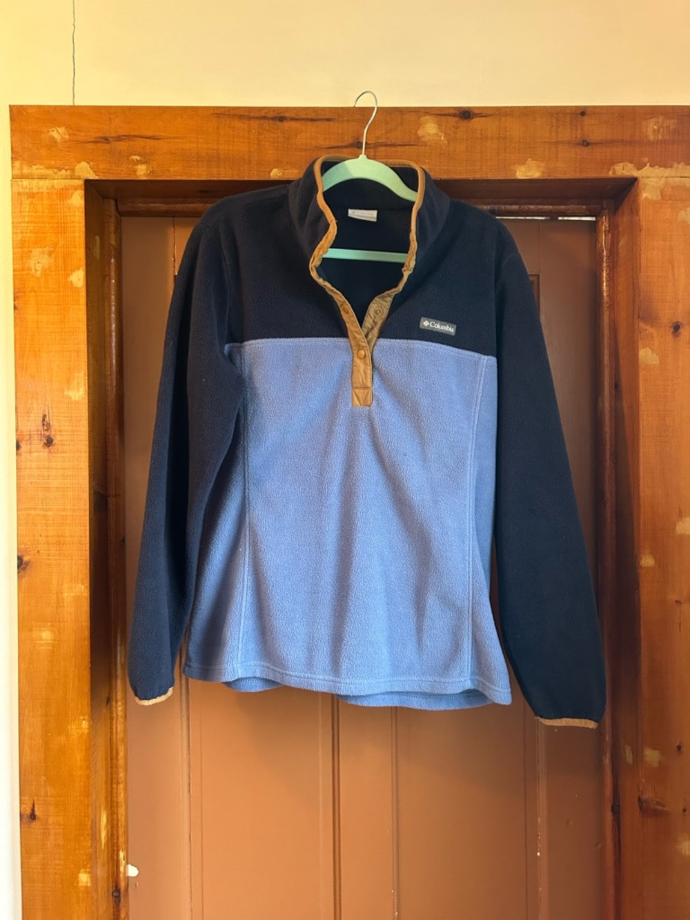 Nautica Two-Tone Fleece Jacket — Black & Mint